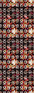 Raster düz çiçek çizim deseni. Hediye ambalaj kağıdı, tebrik kartları, posterler ve pankart tasarımı. Siyah ve kahverengi renkte çiçekler.