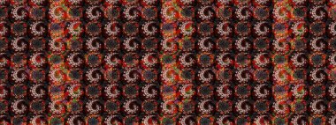 Raster güzel kumaş deseni çiziyor. Düz Çiçek Elementleri Tasarımı. Renkli Bahar Teması eskiz kalıbı. Çiçek deseni.