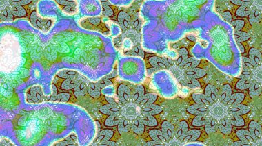 Raster güzel bir çiçek deseni çizmiş. Tatil havası. Mavi ve yeşil renkli çiçekler. Nazik romantik baskı. Bahar mevsimi.