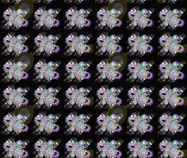 Modern stil dokusu. Çiçek desenli raster, siyah ve nötr çizgi grafik deseni soyut raster arkaplan.