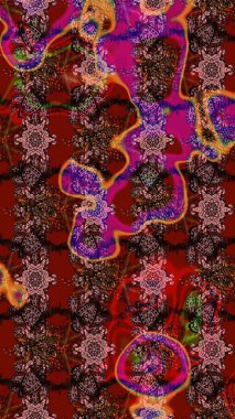 Eskiz arkaplan modeli. Vadinin çiçekleri kahverengi ve kırmızı renklerde. Suluboya, elle çizilmiş. Raster - stok.