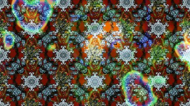 Parlak renkli çiçekleri ve gri ve kahverengi renkte yaprakları olan harika bir çiçek deseni. Moda baskıları için zarif bir şablon. Halk tarzı. Modern çiçek arkaplanı.