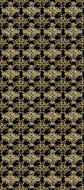Oriental raster klasik sarı, siyah ve altın desenli. Raster illüstrasyonu. Kusursuz soyut arkaplan.