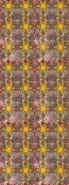 Raster illüstrasyonu. Küçük çiçekteki sevimli çiçek deseni. Kahverengi renkte çiçekler.