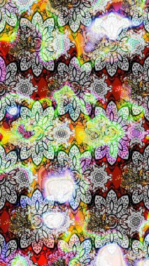 Küçük çiçekte güzel bir desen. Tarafsız ve gri çiçekli bahar çiçekleri. Moda baskıları için zarif bir şablon. Küçük renkli çiçekler. Motley illüstrasyonu.