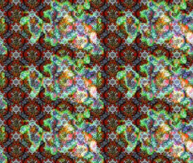 El çizimi Raster çizimi. Çizim çiçek deseni duvar kağıdı, web sitesi arka planı, ambalaj kağıdı, davetiye, broşür, afiş veya web sitesi için kullanılabilir. Parlak elementlerin.