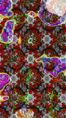 Çiçekli bahar çiçekleri. Küçük renkli çiçekler. Küçük çiçekte güzel bir desen. Motley illüstrasyonu. Moda baskıları için zarif bir şablon.