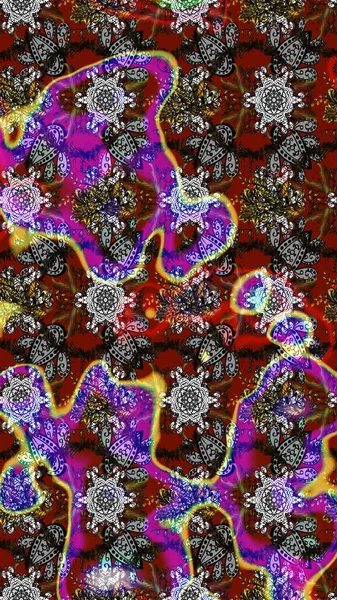 Çiçekli karalama şeklinde Raster çiçek deseni. Nazik, narin çiçek arkaplanı. Gri ve kahverengi renkte çiçekler.