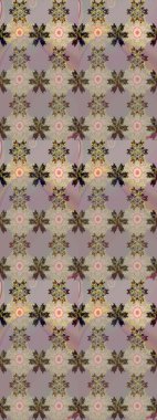 Çiçek desenli raster, gri ve bej renkli grafik desenli soyut raster arkaplan. Modern stil dokusu.