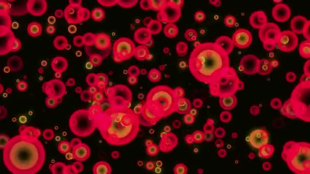 Motion rond rouge sur noir 