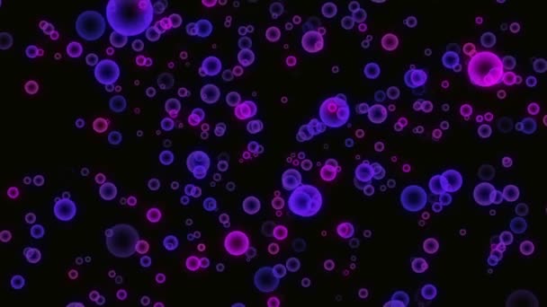 Movimiento partículas de color lila — Vídeos de Stock