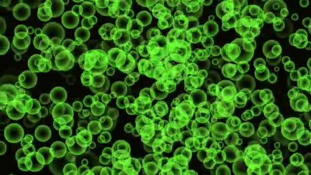 Bulles vert mouvement 