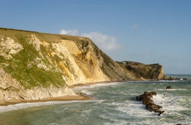 Durdle Door 'da Man O War plajı Dorset, İngiltere - Birleşik Krallık