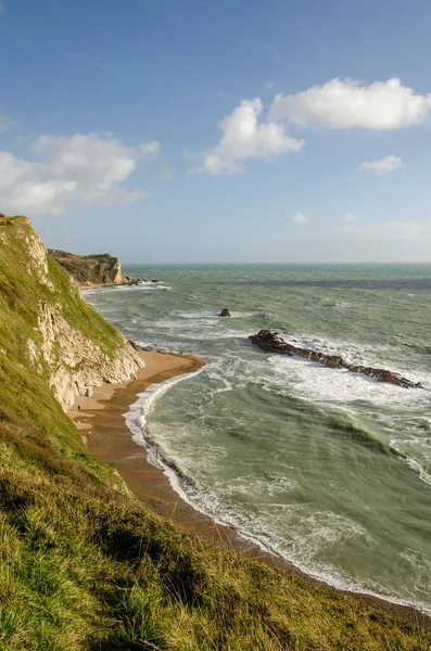 Man War Spiaggia Durdle Door Dorset Inghilterra Regno Unito Regno — Foto Stock