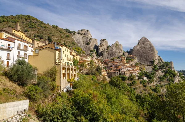 Castelmezzano köyü. Basilicata. İtalya - Puglia bölgesi