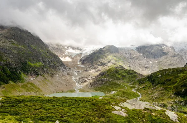 Scioglimento Del Lago Ghiacciaio Gadmen Svizzera Godetevi Natura Mentre Qui — Foto Stock