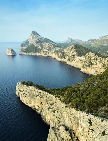 Krajina pohled z útesu Cap de Formentor — Stock fotografie