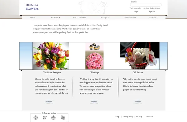 Bahçe Merkezi Web sitesi şablonu