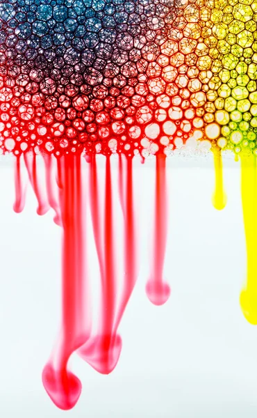 Tinta, gelembung dan air — Stok Foto