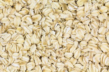 Haddelenmiş çelik kesme yulaf arka plan.