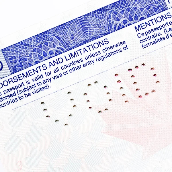 Void Canadian Passport — Stock Photo, Image
