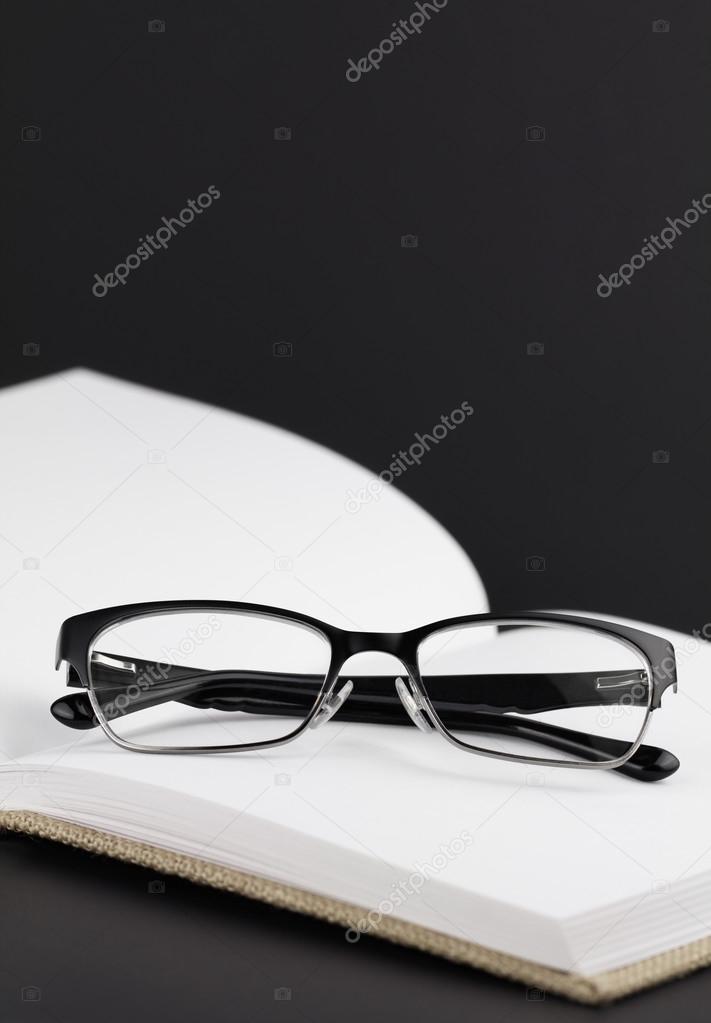 Modern hipster black eyeglasses