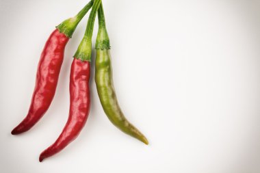 Three Thai chili peppers clipart