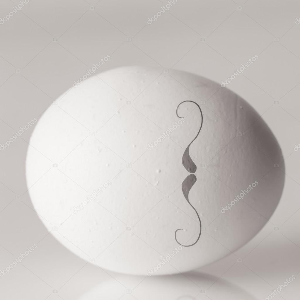 Egg with mustache