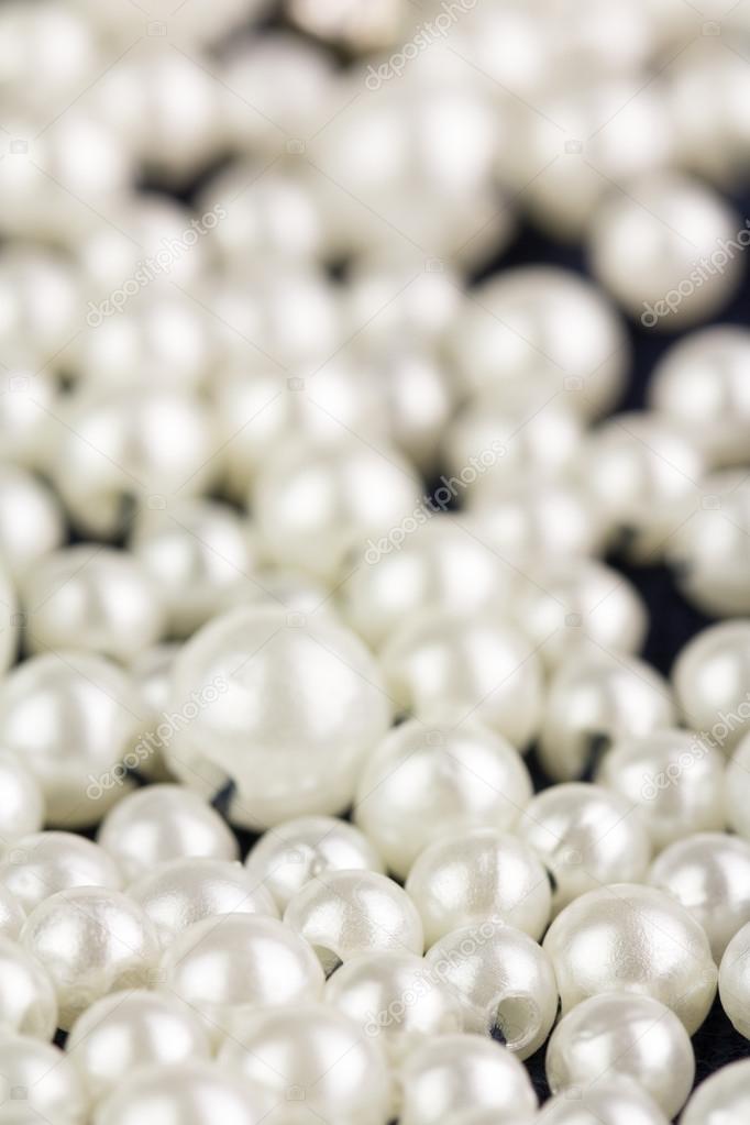 Pearl beads on garment