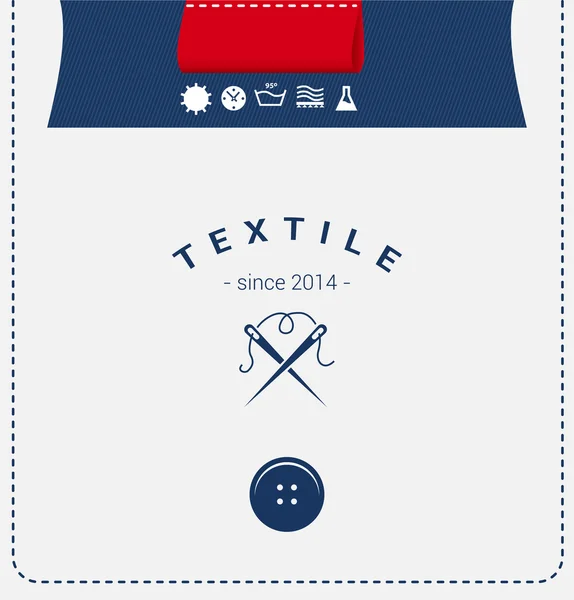 Logotyp mall fortextile. — Stock vektor