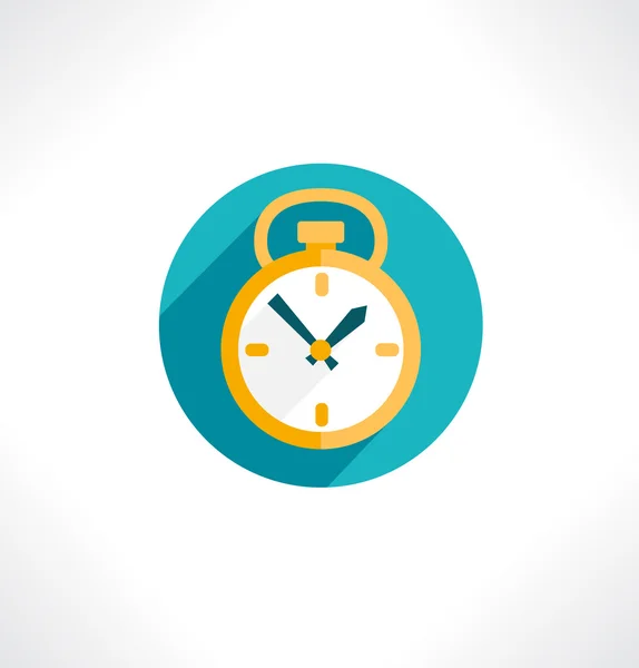 Icono del reloj. Diseño plano. Vector. Editable . — Archivo Imágenes Vectoriales