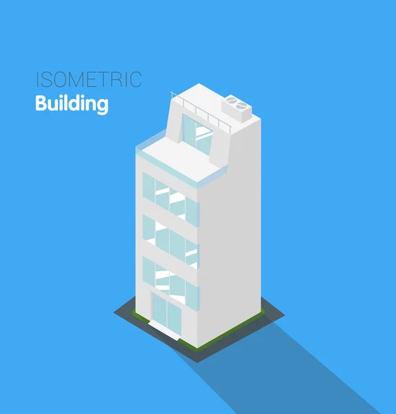 Apartment building. Isometric vector. — Stock Vector
