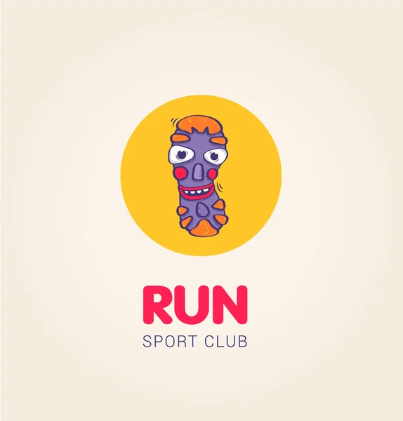 Running club corporate identity. — Stock Vector