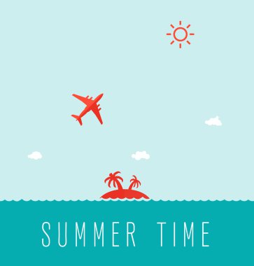 Airplan ve tropic ada.