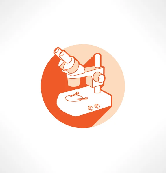 Microscope vector icon. — Stock Vector