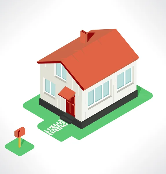 Isolated isometric house, vector illustration — Stock Vector