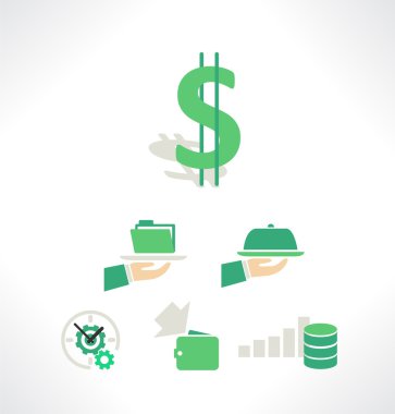 Web için izole Icons set. İş ve iletişim.