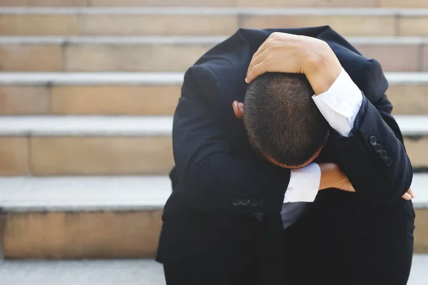 Stres Muže Propustí Protože Ekonomika Depresi — Stock fotografie