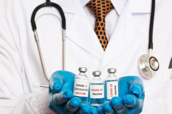 Médicos Prontos Para Vacinar Contra Covid — Fotografia de Stock