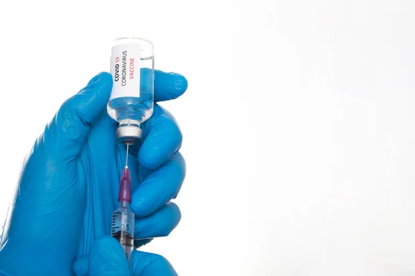 Medico Sta Vaccinando Contro Covid Pazienti Dell Ospedale — Foto Stock