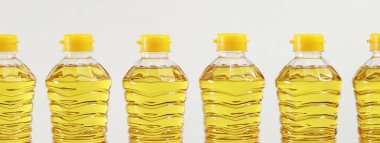 Süpermarkette konsept palmiye yağı şişesi