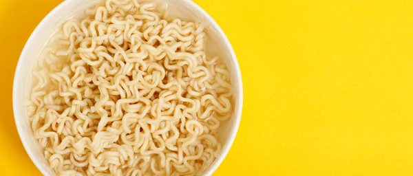 instant noodles in white bowl