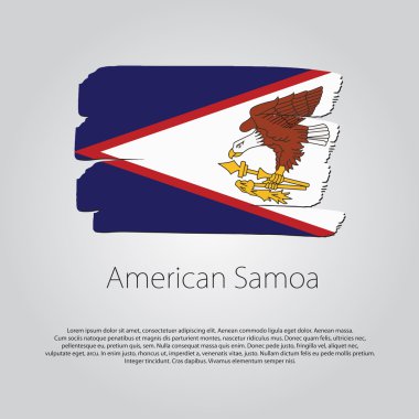 Vektör Biçiminde renkli çizgileri olan Amerikan Samoa Bayrağı