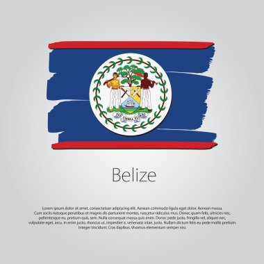 Renkli el çizgileri Vektör Biçiminde Bayrağı Belize