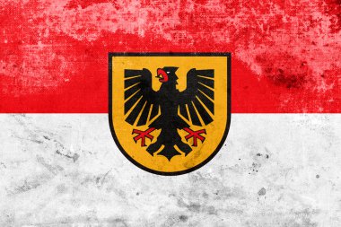Vintage ve eski bir görünüm ile Dortmund, bayrak