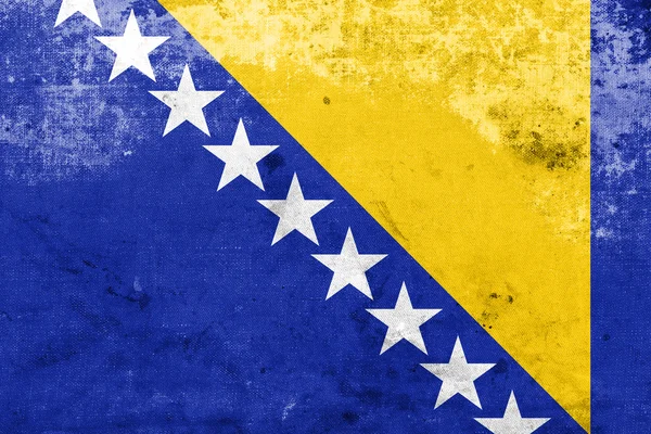ビンテージと古い外観とボスニア ・ ヘルツェゴビナの国旗 — ストック写真