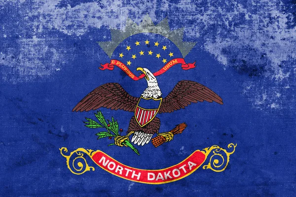 Flagge des Bundesstaates North Dakota, im Vintage-Look — Stockfoto