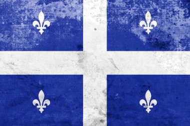 Vintage ve eski bir görünüm ile Quebec, bayrak