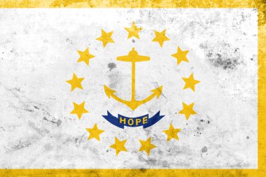 Rhode Island, bayrağı vintage ve eski bir görünüm ile
