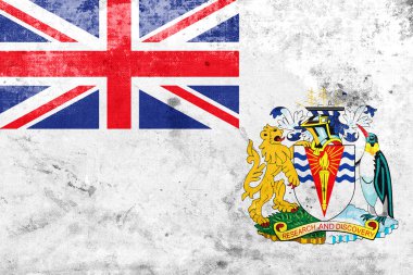 Britanya Antarktika Bölgesi, bir vintage ile ve eski bayrağı bak
